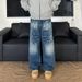 Men's Retro High-Waisted Straight Leg Jeans With Lightning Wash & Distressed Details For Streetwear Fashion_mkmklike.com