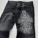 Y2K Vintage Cross Denim Jeans - Distressed Washed High Street Hip Hop Flared Pants For Women & Men_mkmklike.com