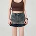 American Retro Summer Denim Shorts Women's 2026 New Summer Thin High Waist A Word Spice Culottes Hot Pants_mkmklike.com