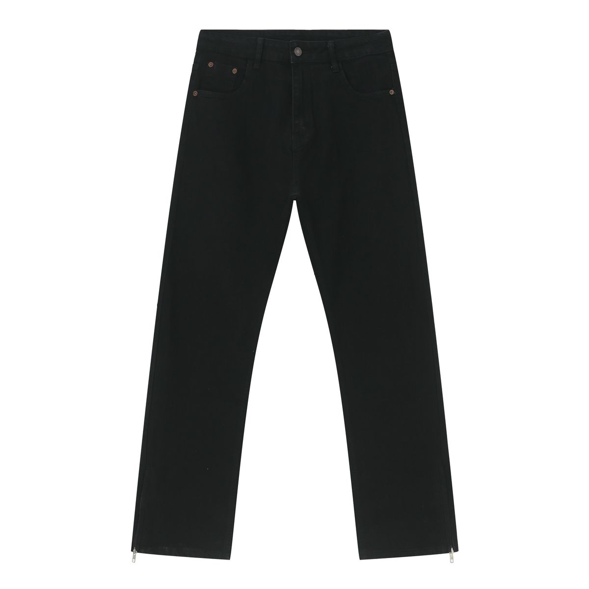 EF JEANS | 2024 New High Street Fashion Trousers Zipper Split Fork Design Slightly Stretched Slim Jeans Tide_mkmklike.com