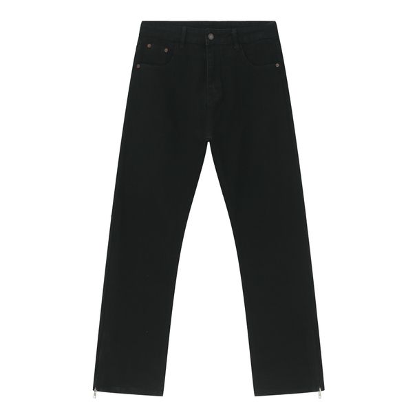 EF JEANS | 2024 New High Street Fashion Trousers Zipper Split Fork Design Slightly Stretched Slim Jeans Tide_mkmklike.com