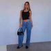 Women's Clothing Waist Non Elastic Straight Denim Trousers For Women_mkmklike.com