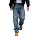 Men's Clothing Men's Loose Straight Leg Jeans European Style Minimalist Retro Color Washed Casual Trousers For Formal & Casual_mkmklike.com