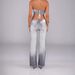 TK Jeans Women's Low Rise Flared Patchwork Y2K Style Designers_mkmklike.com