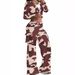 Women's Clothing fashion camouflage print casual sexy short tops casual pants suits _mkmklike.com