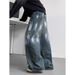 Trendy Brand Design Lacquer Point Jeans Men's Autumn American Wide-leg Loose Straight Pants High-end Casual Trousers_mkmklike.com