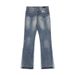 Distressed Vintage Washed Jeans – 90s Grunge Flared Denim With Ripped Details & Paint Splatter_mkmklike.com