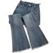 Online Supermarket Bestseller: Retro Frayed Hem Flared Jeans For Women, Spring And Autumn, High-waisted, Slimming,_mkmklike.com