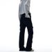 LKTM Men's Slim Fit Flared Jeans White Vibe Lace Up High Street Workwear Style Denim_mkmklike.com