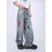 Men's Clothing Slim Fit Jeans For Men Loose Distressed Loose Fit Straight Leg Jeans - Trendy Ripped Denim Pants For Casual Wear (Light Blue, S-3XL)_mkmklike.com