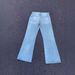 Men's Clothing New Ice Blue Cream Color Flared Trousers High Street Loose Wide Leg Washed Vintage Jeans Men_mkmklike.com