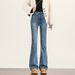 High-Quality Women's Flared Jeans 2025 Autumn/Winter High-Waisted Slight Flare Pants_mkmklike.com