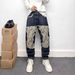 Trendy Brand Heavy Splicing Patch Design Slightly Collapsed Jeans Men's Trend Hairdresser Slim-fitting Pants Tapered Pants_mkmklike.com