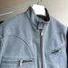 Vintage American-Style Zip-Up Denim Jacket – Unisex Retro Pilot Bomber Coat With Distressed Finish_mkmklike.com
