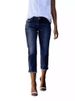 K Fashionable Retro Slim Fit Elastic Jeans For Women_mkmklike.com