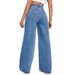 New Cross-Border European And American Women's Jeans High Waist Slim Straight Denim Pants Hot Sale_mkmklike.com