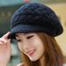 Hot Sale Women's Hats Winter Warm Knitted Hat Rabbit Hair Double Layer Plus Veet Cap Visor Beanies For Women Casual_mkmklike.com