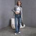 "Classic Straight-Leg Women's Jeans – Russian-Style Denim Pants For Everyday Comfort (Dark Blue, Size 25-32)"_mkmklike.com