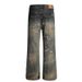 Retro Distressed Ripped Jeans For Men And Women Straight Leg Loose Fit Wide Leg Pants_mkmklike.com