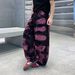 Streetwear Graffiti Jeans – Oversized Unisex Denim Pants With Pink/Black Splatter Paint & Distressed Details_mkmklike.com
