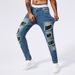 Men's Clothing Men's Ripped Jeans, Patch Men's Hip Hop Street Trend Youth Denim Trousers Tik Tok Cross Border Jeans_mkmklike.com