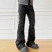 American High Street Retro Heavyweight Floor Length Wide Leg Jeans For Men, Niche Streetwear Brand, Slightly Flared Pants_mkmklike.com