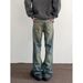 Vintage Retro Flared Jeans For Men & Women – Slim Fit, Washed Denim, Relaxed Comfort, Casual Long Pants_mkmklike.com