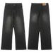 Men's Clothing & Archer0603 & Fleece Lined American Retro Trendy High Street Black Jeans For Men, Versatile Loose Flared Trousers_mkmklike.com
