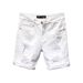 Men's Casual Denim Shorts With Button Fly, Summer Thin Stretch Slim Fit Ripped Knee Distressed Jeans Shorts For Men_mkmklike.com