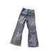 Men's Clothing American Deconstructed Stitching Double Waist Destroyed Jeans Men's Straight Slim Flared Cleanfit Pants_mkmklike.com