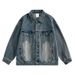 Loom YPRS Clothing 2023 Autumn New European And American Style Hip-Hop Yellow Mud-Dyed Denim Men's Vintage Washed Jacket_mkmklike.com