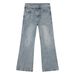 EF JEANS | 2023 New American Retro White Slightly Pulled Pants Slim Washed Straight Wide-leg Jeans Men_mkmklike.com