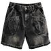 Heavyweight Washed Utility Cargo Shorts – Vintage Industrial Denim With Multi-Pocket Design (Summer Streetwear, Techwear-Inspired Aesthetic)_mkmklike.com