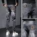 Men's Clothing Men's summer new thin elastic retro slim fit casual trendy nine point pants_mkmklike.com
