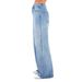 Women's Clothing High Waist Loose Wide Leg Jeans Mopping Jeans_mkmklike.com
