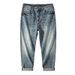 HR Summer Men's Thin, Fashionable, Versatile, Loose, Micro Cone Elastic Jeans For Men_mkmklike.com