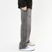 Nordmann Charcoal Gray Jeans For Men Loose Straight New Casual American Style Trendy High Street Cool Wide-Leg Pants_mkmklike.com