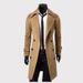 Men's autumn and winter long double-breasted trench coat men's woolen coat slim tweed coat men_mkmklike.com