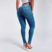 Women's High Waist Stretch Skinny Jeans - Comfortable Slim Fit Denim Pants For Casual & Street Style (Light Blue, Dark Blue)_mkmklike.com