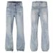Retro Washed Light Blue Denim Jeans – Relaxed Straight-Leg Baggy Pants With Adjustable Drawstring Waist (Unisex, Seasonal Fleece Lining, S-3XL)_mkmklike.com
