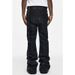 Men's Coated Waxed Flared Jeans – High Street RO Style, Relaxed Fit With Slight Stretch & Distressed Hem (Black, S-XXXL)_mkmklike.com