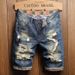Hole Vintage Men Jeans Shorts Denim Distressed Knee Length Pockets Spliced Cuffs Skinny Washed Punk Style Ripped Mid Waist 2025_mkmklike.com