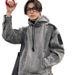 Loom Retro Washed Patchwork Denim Sweatshirt Trendy Brand European And American Street Vintage Design Hooded Jacket_mkmklike.com