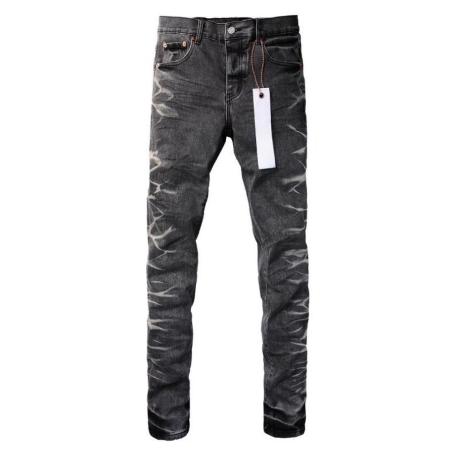 Unisex Y2K Stacked Flared Jeans, Black-Grey Fade With Zigzag Vertical Scratches, Breathable Summer Style_mkmklike.com