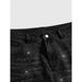 Men's European Fit Denim Shorts - Distressed Hem With Rhinestone Detail Summer Casual Cargo Shorts_mkmklike.com