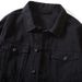S005 Spring And Autumn Black Large Trendy Plus Size Men's Denim Jacket Stretch Workwear Long Sleeve American Style_mkmklike.com