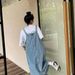 K Cowboy Shoulder Strap Skirt, Female Design Sense, Niche Temperament, Loose Strap Skirt, Slimming Casual Dress_mkmklike.com