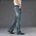 Men's Speaker Loose Men's Big Denim Wide Leg Pants_mkmklike.com
