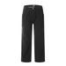 American High Street Workwear Denim Men's Loose Micro Flared Large Pocket Wide Leg Floor Length Pants Trendy_mkmklike.com