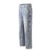 Men's Clothing High Street Water Washed Vibe Style Loose Patch Pocket Stitching Zipper Jeans Logging Pants_mkmklike.com